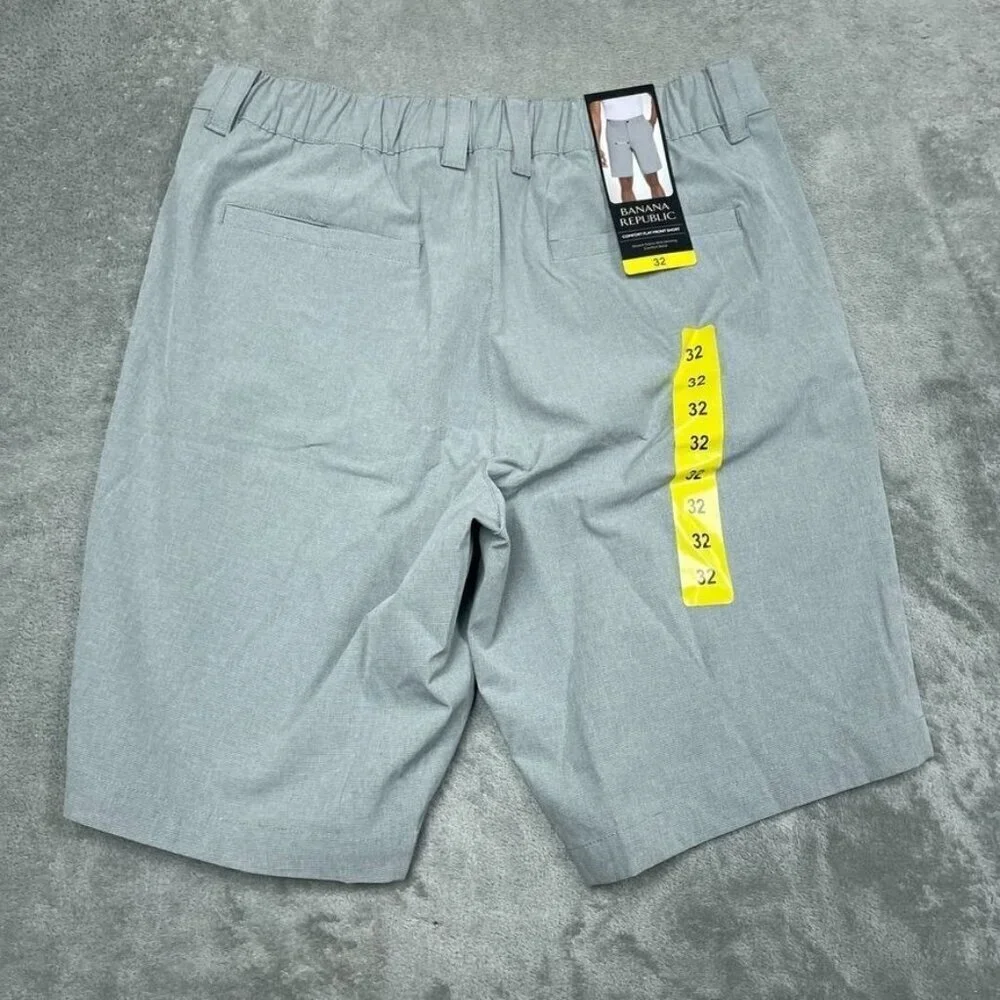 Banana Republic Comfort Flat Front Shorts Stretch Gray Size 32 a0870